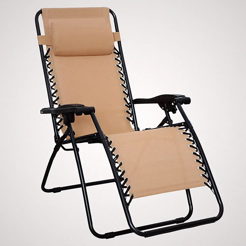 Amazon Basics Outdoor Patio Zero Gravity Folding Reclining Lounge Chair with...
