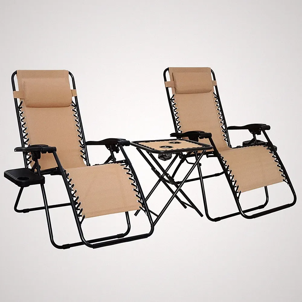 Amazon Basics Outdoor Textilene Adjustable Zero Gravity Folding Reclining Lou...