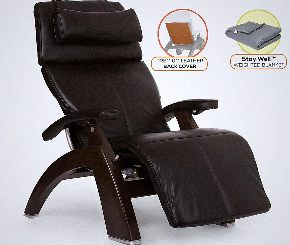 Espresso Premium Leather PC-610 Human Touch Zero Gravity Perfect Chair Recliner