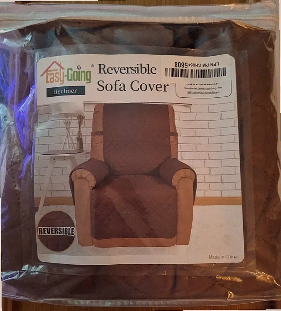 NEW Easy-Going Recliner Slipcover Reversible Water Resistant Brown DHF1440